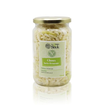 Choux lacto-fermenté naturel 740 ml – Riche en probiotiques Choux lacto-fermenté naturel 740 ml – Riche en probiotiques