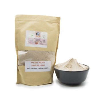 Farine mixte sans gluten – Maïs, Sorgho, Lentilles & Millets (Chefchaouen) Farine mixte sans gluten – Maïs, Sorgho, Lentilles & Millets (Chefchaouen)