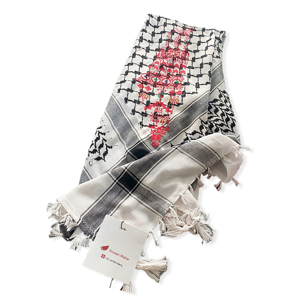 Khoufiya palestinienne noire brodée main – Soutien direct à Gaza Khoufiya palestinienne noire brodée main – Soutien direct à Gaza