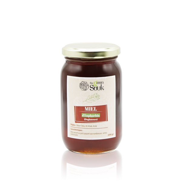 Miel d’Euphorbia (Daghmouss) 500 g – Miel rare et médicinal du Maroc