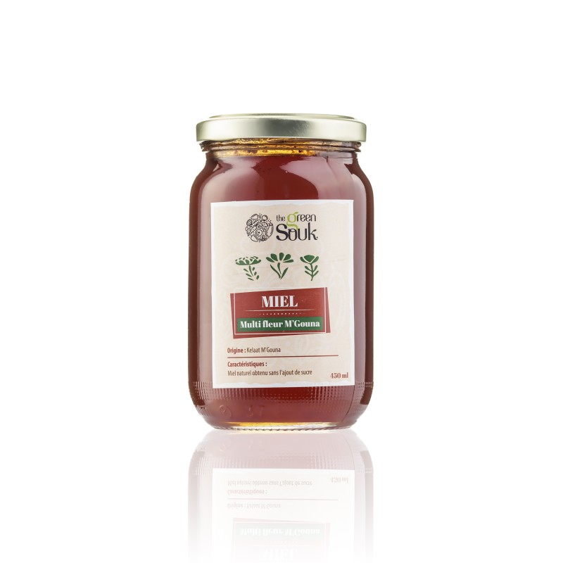 Miel Multi-fleurs 500 g – Région de Ouazzane