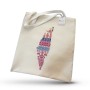 Hand-Embroidered Tote Bag – Map of Palestine | Solidarity Symbol