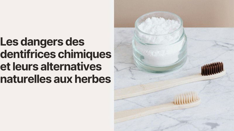 Problématique pour la santé des dentifrices chimiques et alternatives naturelles aux herbes