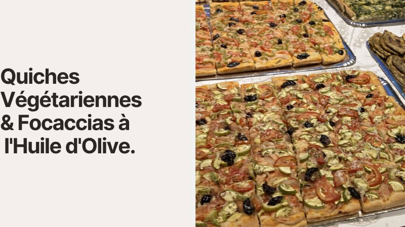 Quiches Végétariennes & Focaccias à l'Huile d'Olive | The Green Souk