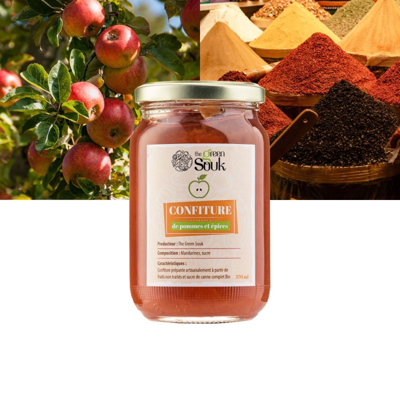 Confiture Bio de Pommes & Épices Artisanale – 380 g