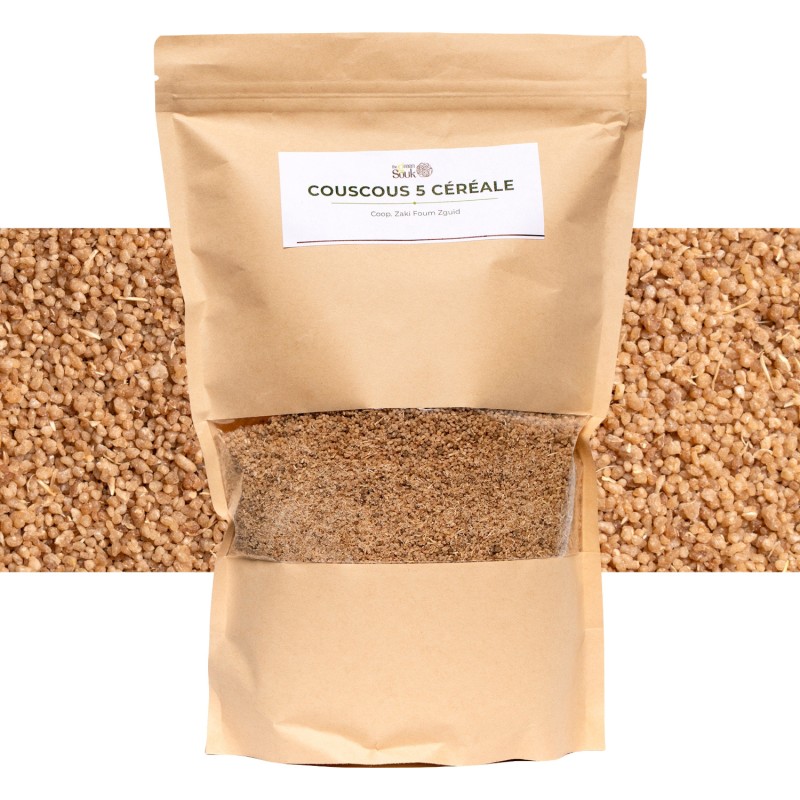 Couscous Bio aux 5 Céréales en Vrac – 1 kg Couscous Bio aux 5 Céréales en Vrac – 1 kg