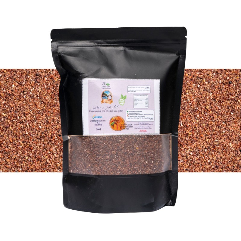 Couscous Artisanal aux 5 Céréales Sans Gluten – 500 g Couscous Artisanal aux 5 Céréales Sans Gluten – 500 g