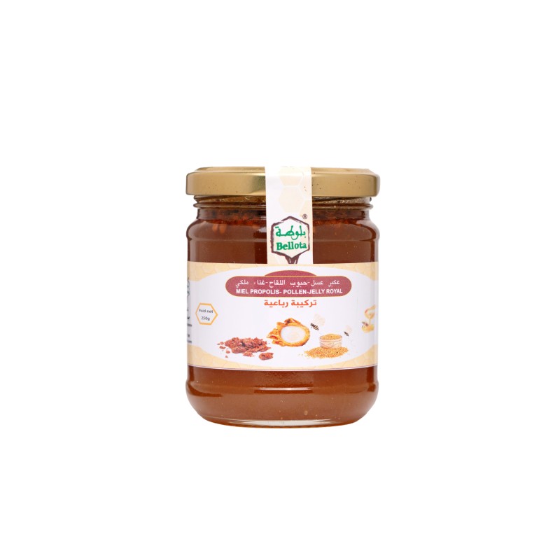 Honey, Propolis, Bee Pollen & Royal Jelly from Ouazzane – Bee Product – 250 g